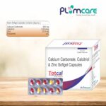 Totcal softgel capsules Calcium Carbonate, Calcitriol & Zinc Softgel Capsules – Bone Health & Immune Support Formula